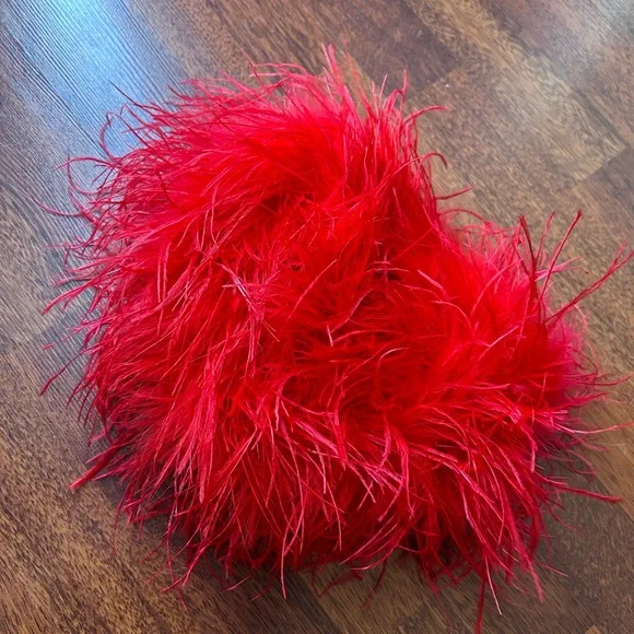 NWOT Alexander Wang Heart Pillow Ostrich Feathers Clutch Handbag - Picture 6 of 17